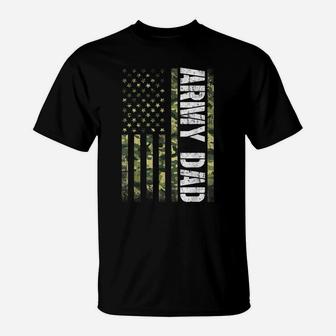 Proud Army Dad United States Usa Flag Gift For Father's Day T-Shirt | Crazezy