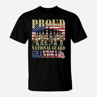Proud Army National Guard Grandma Army Grandma Gift Usa Flag Sweatshirt T-Shirt | Crazezy