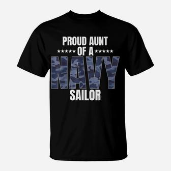 Proud Aunt Of A Navy Sailor Veteran Day T-Shirt | Crazezy