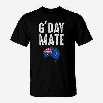 Proud Australian Australia Aussie G'day Mate Australian Flag T-Shirt | Crazezy AU