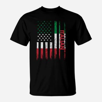 Proud Italian American Flag Italy Usa Sweatshirt T-Shirt | Crazezy