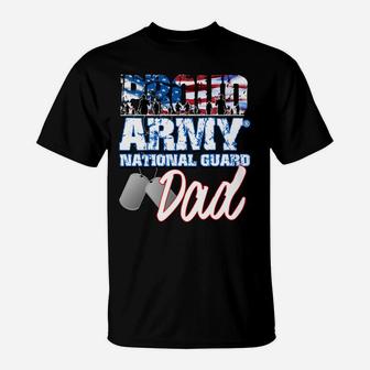 Proud Patriotic Army National Guard Dad Usa Flag Fathers Day Sweatshirt T-Shirt | Crazezy