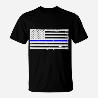 Proud Police Officer Mom Policeman Policewoman Mother Flag Sweatshirt T-Shirt | Crazezy UK