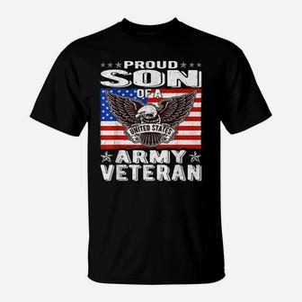 Proud Son Of Us Army Veteran Patriotic Military Family Gifts T-Shirt | Crazezy CA