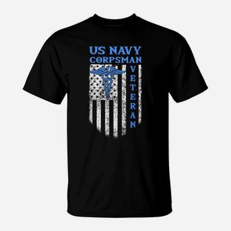 Proud Veteran Navy Corpsman T-Shirt Gifts, Navy Patriot T-Shirt | Crazezy