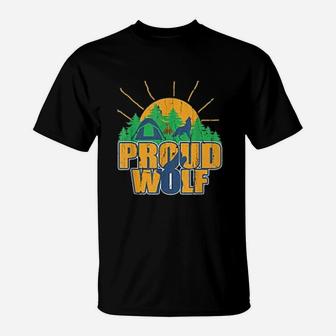 Proud Wolf Scout Cub Camping Boy Hiking Scouting Den Gift T-Shirt | Crazezy CA