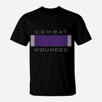 Purple Heart Award Veteran Combat Wounded Tee T-Shirt | Crazezy DE