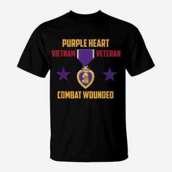 Purple Heart Vietnam Veteran T Shirt T-Shirt | Crazezy DE