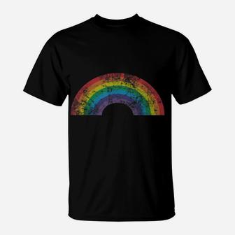 Rainbow Shirt Vintage Retro 80'S Style Gay Pride Gift T-Shirt | Crazezy