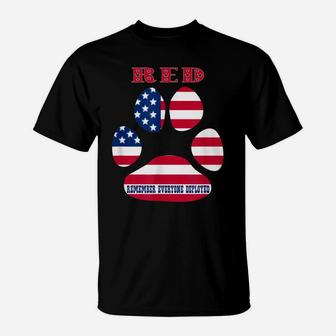 Red Friday Military Service Dogs Veteran Gift Idea T-Shirt | Crazezy UK