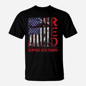 Red Friday Support Our Troops Us Flag Military Army Veteran T-Shirt | Crazezy AU