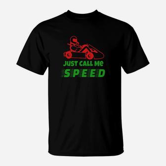 Red White Go Kart Driver Tshirt Speed Racing Fun Sport Gift T-Shirt | Crazezy DE