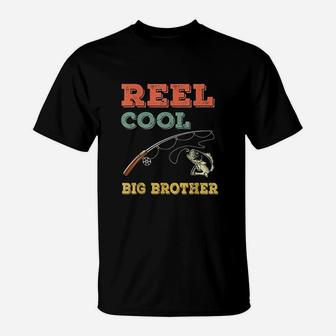 Reel Cool Big Brothers Gift Older Brother Boys Fishing Gift T-Shirt | Crazezy