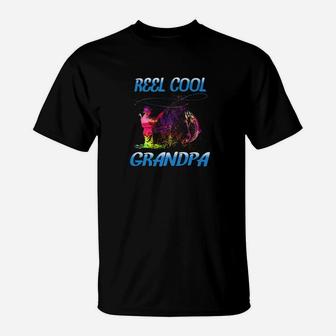 Reel Cool Grandpa Shirt Fathers Day Gifts For Fishing Lover Premium T-Shirt | Crazezy