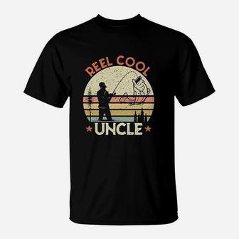 Reel Cool Uncle Vintage Fishing Lover Gift For Uncle T-Shirt | Crazezy CA