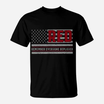 Remember Everyone Veteran Deployed Red Friday T-Shirt | Crazezy