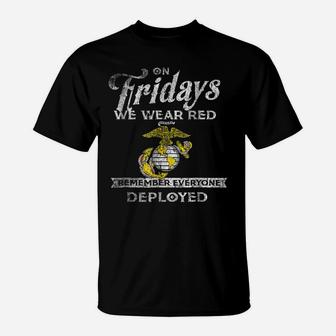 Remember Everyone Veteran Deployed Red Friday Tee T-Shirt | Crazezy