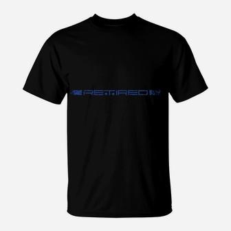 Retired Police Officer Thin Blue Line American Flag Police Sweatshirt T-Shirt | Crazezy DE