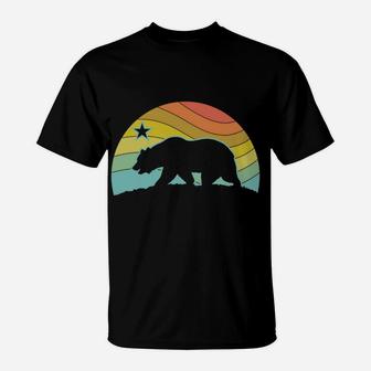 Retro California Bear Vintage Beach Cali Pride Surf 70S 80S T-Shirt | Crazezy CA