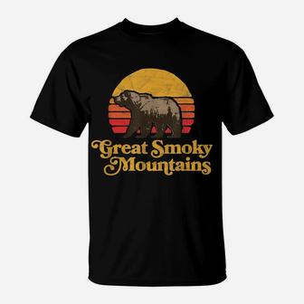 Retro Great Smoky Mountains National Park Bear 80S Graphic T-Shirt | Crazezy DE