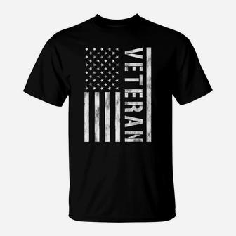 Retro Veteran Friday We Wear Red Support Our Troops Us Flag T-Shirt | Crazezy