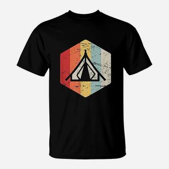 Retro Vintage Tent Outdoor Camping Gift For Nature Lovers T-Shirt | Crazezy CA