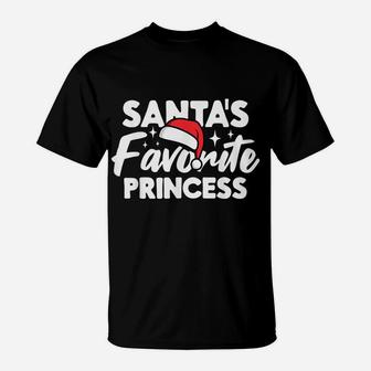 Santa's Favorite Princess Family Group Christmas Matching T-Shirt | Crazezy UK