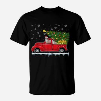 Siamese Cat Red Car Truck Christmas Tree Santa Xmas Cat T-Shirt | Crazezy UK