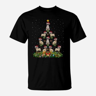 Siamese Cat Xmas Tree Gift Santa Hat Siamese Cat Christmas Sweatshirt T-Shirt | Crazezy