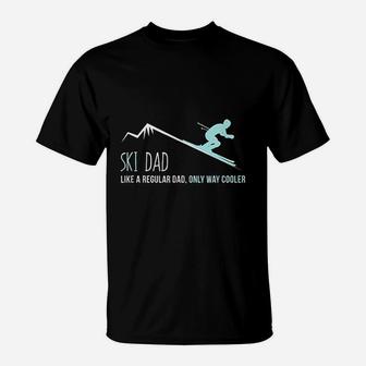 Ski Dad Funny Cute Winter Skiing Gift T-Shirt | Crazezy