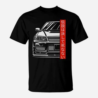 Skyline 34 JDM Tuning Auto 90S Underground Gaming Retro Gift T-Shirt | Crazezy AU