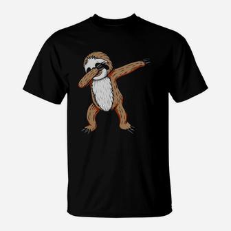 Sloth Dabbing Funny Dance Move Dab Gift Tee Shirt Black Youth B072njnngm 1 T-Shirt | Crazezy