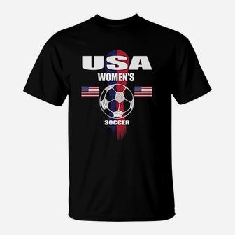 Soccer Team Usa United States Soccer Fan Woman T-Shirt | Crazezy