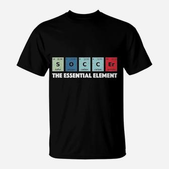 Soccer The Essential Element Periodic T-Shirt | Crazezy AU