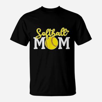 Softball Mom Cute For Mother Love Softball T-Shirt | Crazezy DE