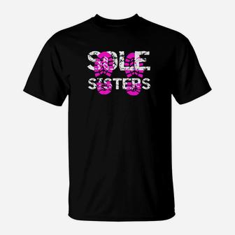 Sole Sisters Girls Hiking Girls Running Boot Prin T-Shirt | Crazezy