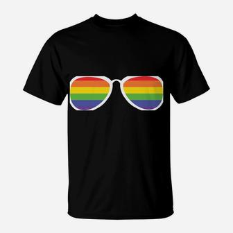 Sounds Gay I'm In Funny Rainbow Sunglasses Lgbt Pride T-Shirt | Crazezy