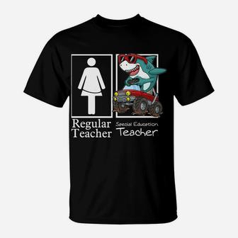 Special Education Teacher Monster Truck Gamer Shark T-Shirt | Crazezy CA