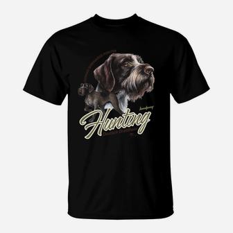 T-Shirt German Wirehaired Pointer Hunting Dog Gwp T-Shirt | Crazezy