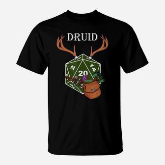 Tabletop Rpg Roleplay Gaming Gift - Dungeon Class Druid T-Shirt | Crazezy