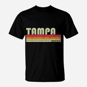 Tampa Fl Florida Funny City Home Roots Gift Retro 70S 80S T-Shirt | Crazezy DE