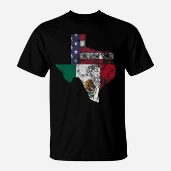 Texas Mexico American Flag Cinco De Mayo Mexican T Shirt T-Shirt | Crazezy CA
