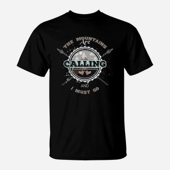 The Mountains Are Calling Hiking Tee T-Shirt | Crazezy CA