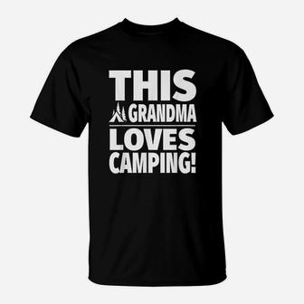 This Grandma Loves Camping Cute Camping Grandma T-Shirt | Crazezy