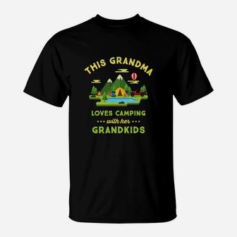 This Grandma Loves Camping With Her Grandkids T-Shirt | Crazezy AU