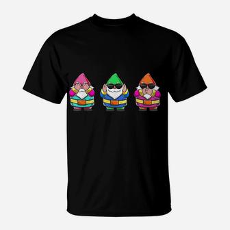 Three Wise Gnomes Tee See No Evil Hear No Evil Speak No Evil T-Shirt | Crazezy CA