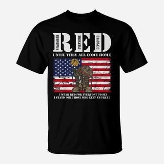 Until They Come Home My Soldier Red Friday Veterans Day T-Shirt | Crazezy CA