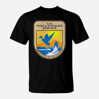 Us Fish & Wildlife Service Wild Game Fishing Hunting T-Shirt | Crazezy