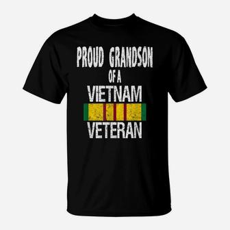 Us Military Family Proud Grandson Of A Vietnam Veteran T-Shirt | Crazezy
