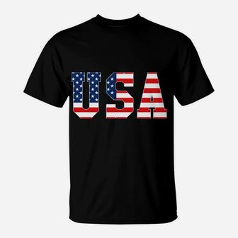 Usa Patriotic American Flag Hoodie Sweatshirt Red White Blue T-Shirt | Crazezy CA